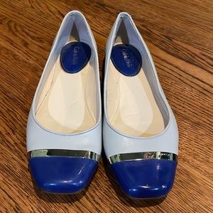 Calvin Klein gray and navy blue size 8 flats